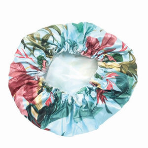 Danielle Botanical Palm Blue Shower Cap